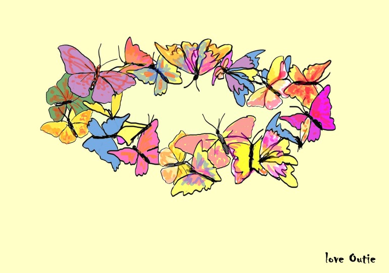 crown of butterflies